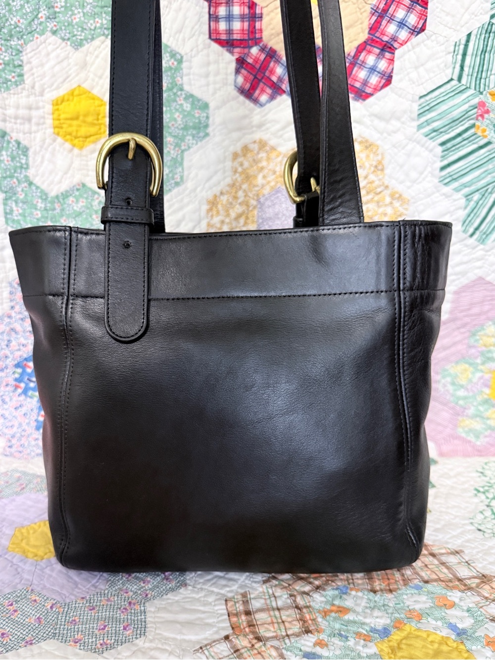 Vintage 90s Coach SoHo Buckle Tote Bag - Picture 2 of 12